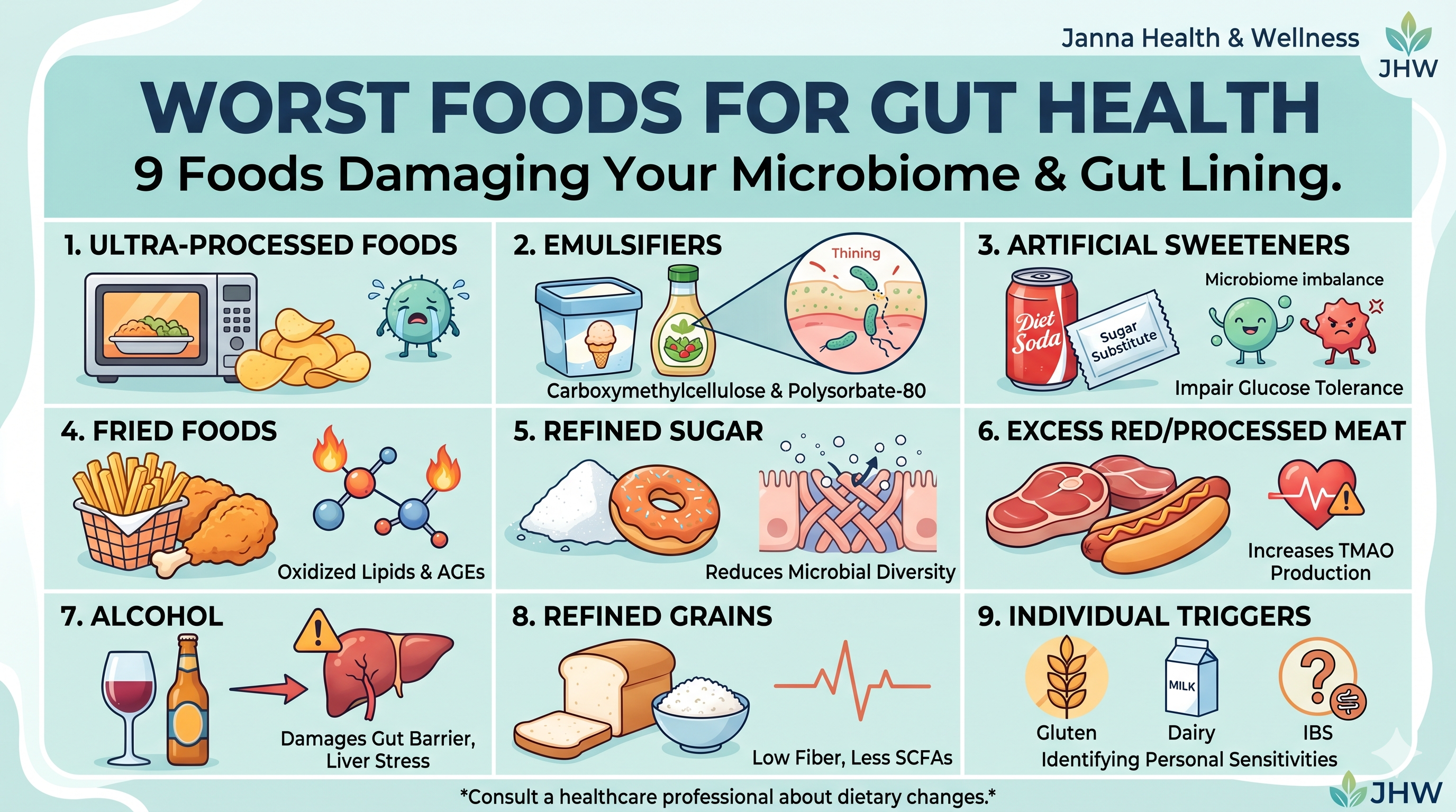 Worst Foods for Gut Health: 9 Foods Damaging Your Microbiome