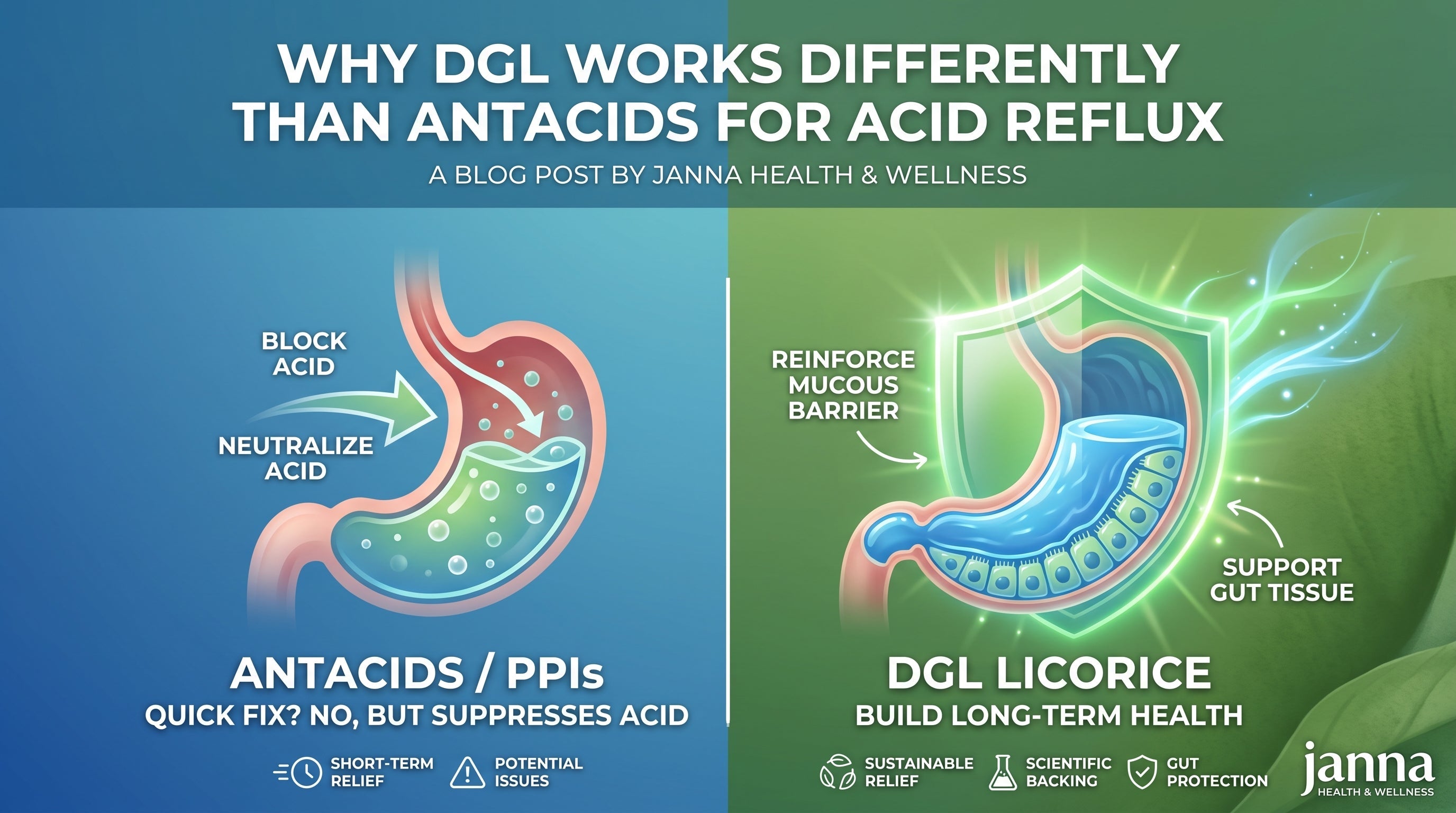 Why DGL Works Differently Than Antacids for Acid Reflux
