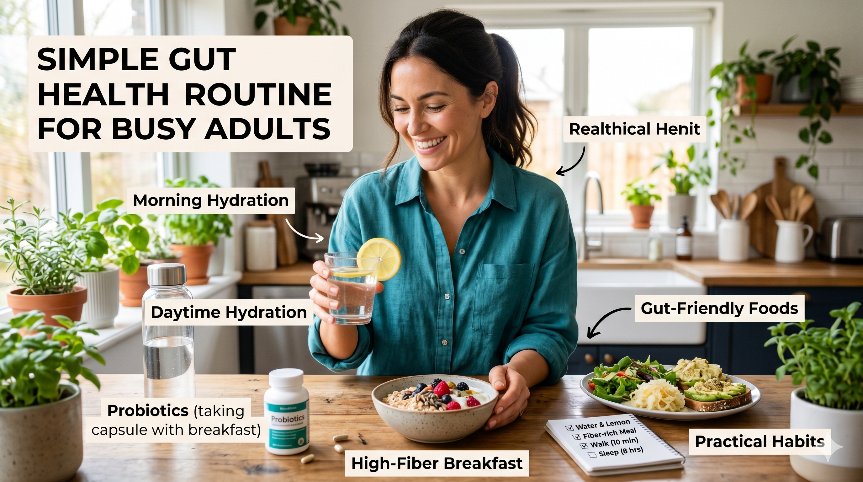 Best Gut Health Routine for Busy Adults (That You'll Actually Stick To)