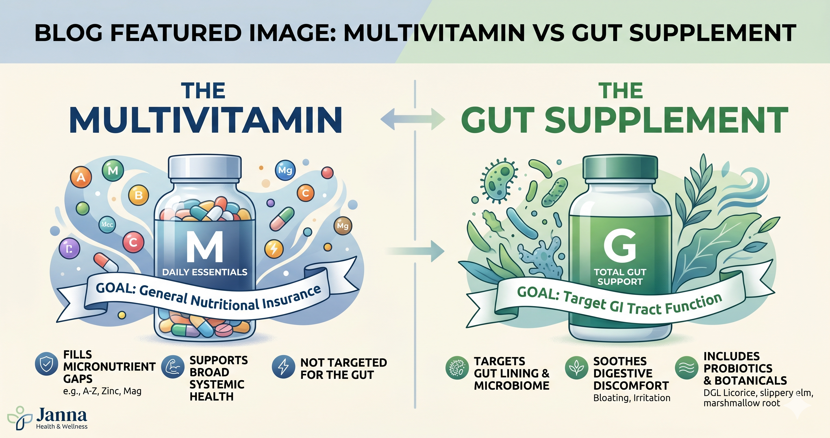 Multivitamin vs Gut Supplement: Can a Multivitamin Replace Gut Support?