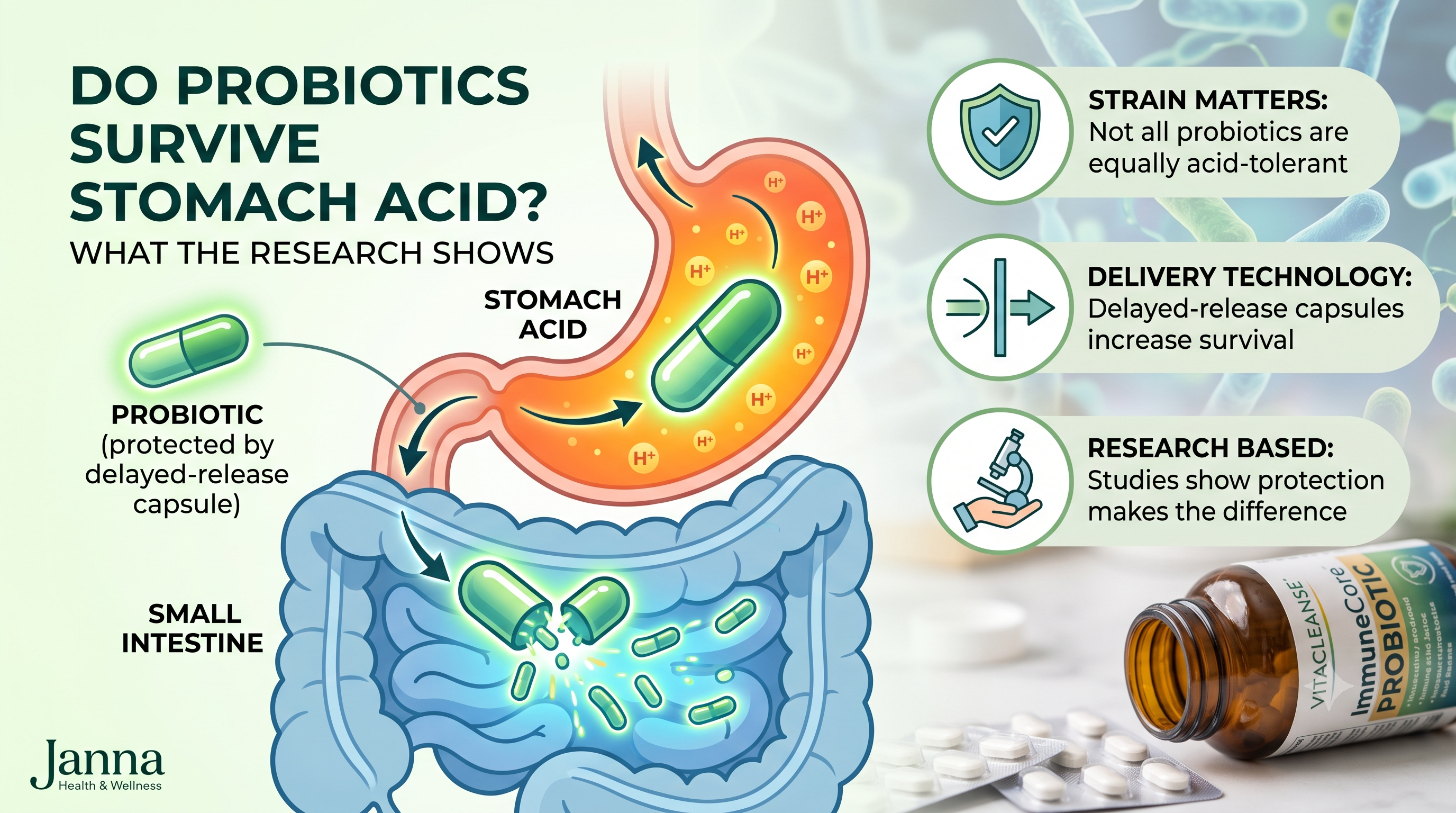 Do Probiotics Survive Stomach Acid? What the Research Shows