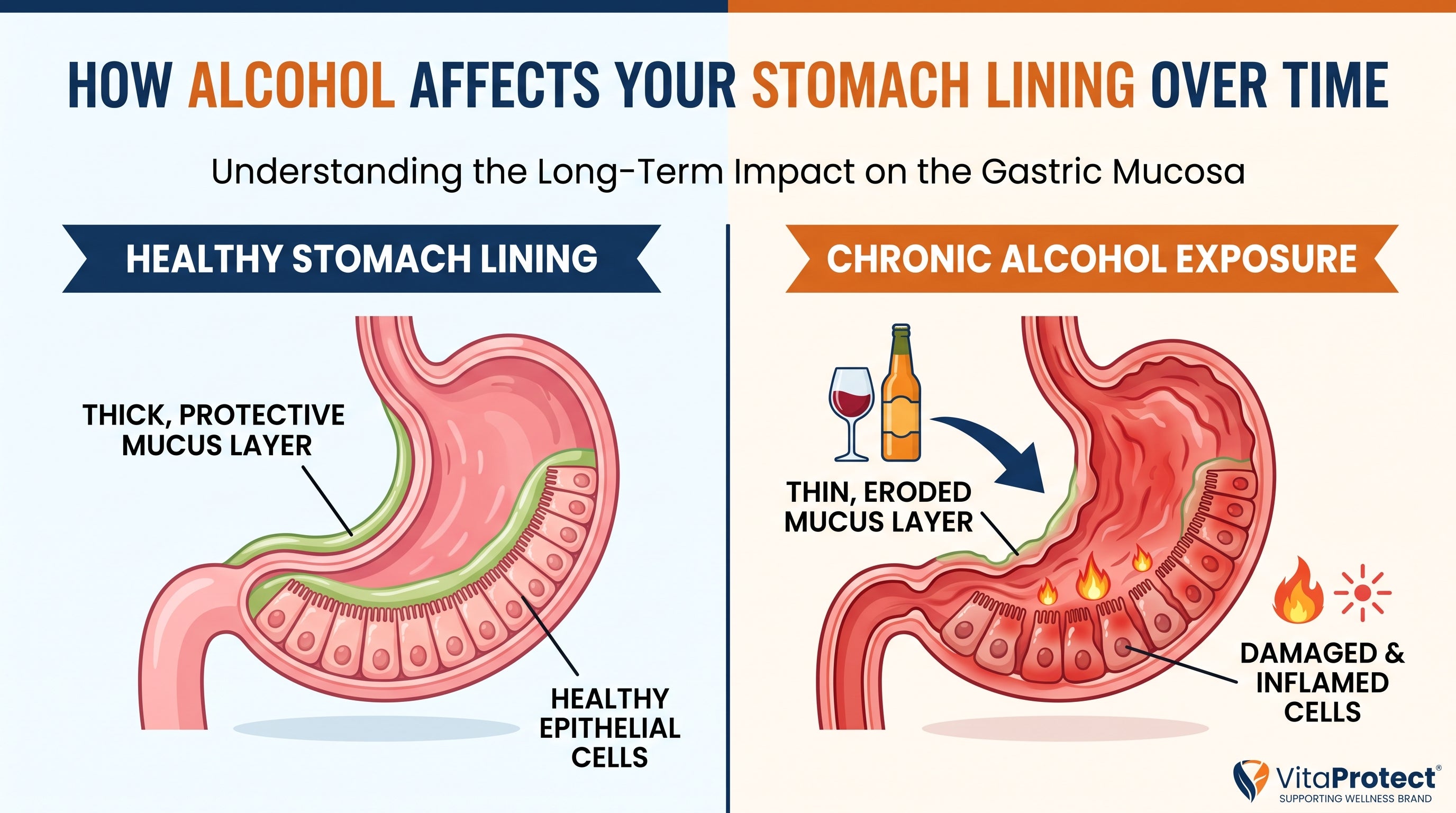How Alcohol Affects Your Stomach Lining Over Time