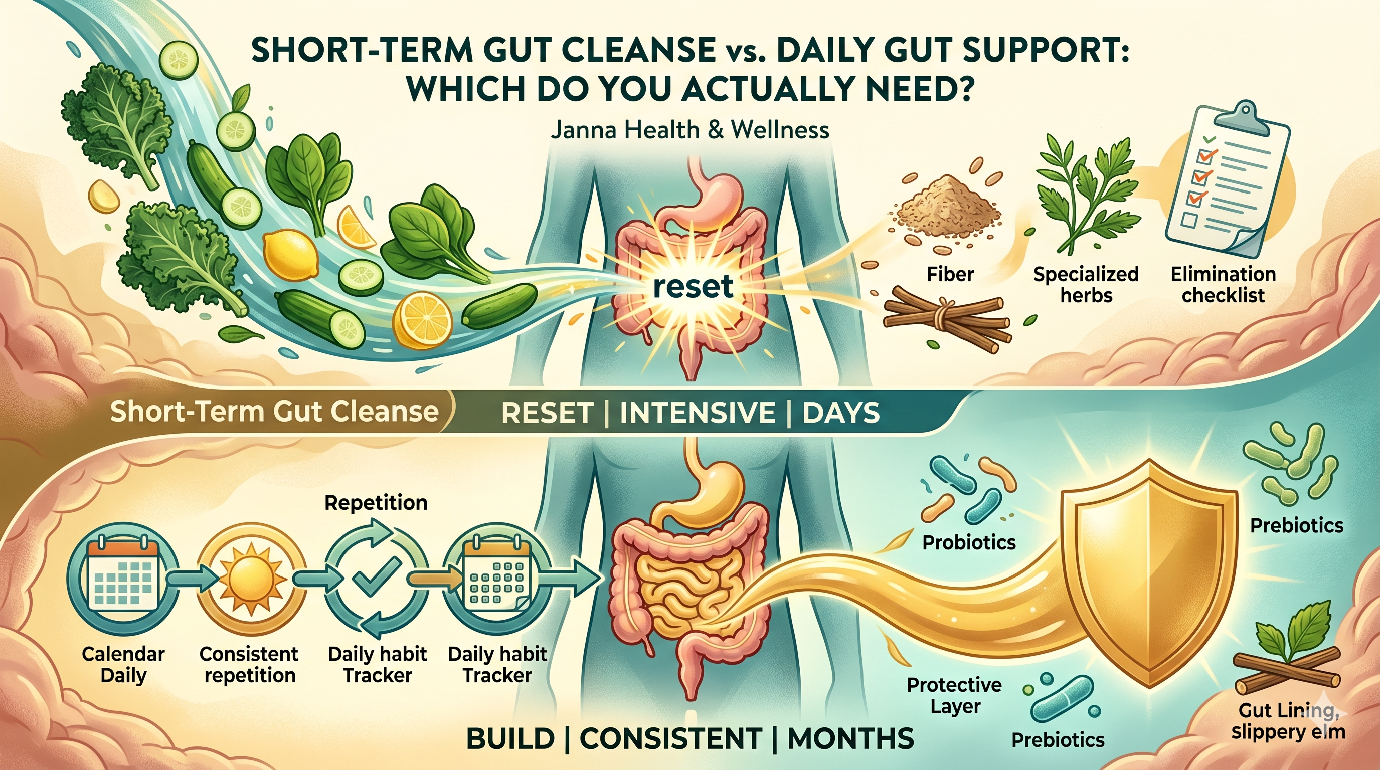 Short-Term Gut Cleanse vs Daily Gut Support: Which Do You Actually Need?