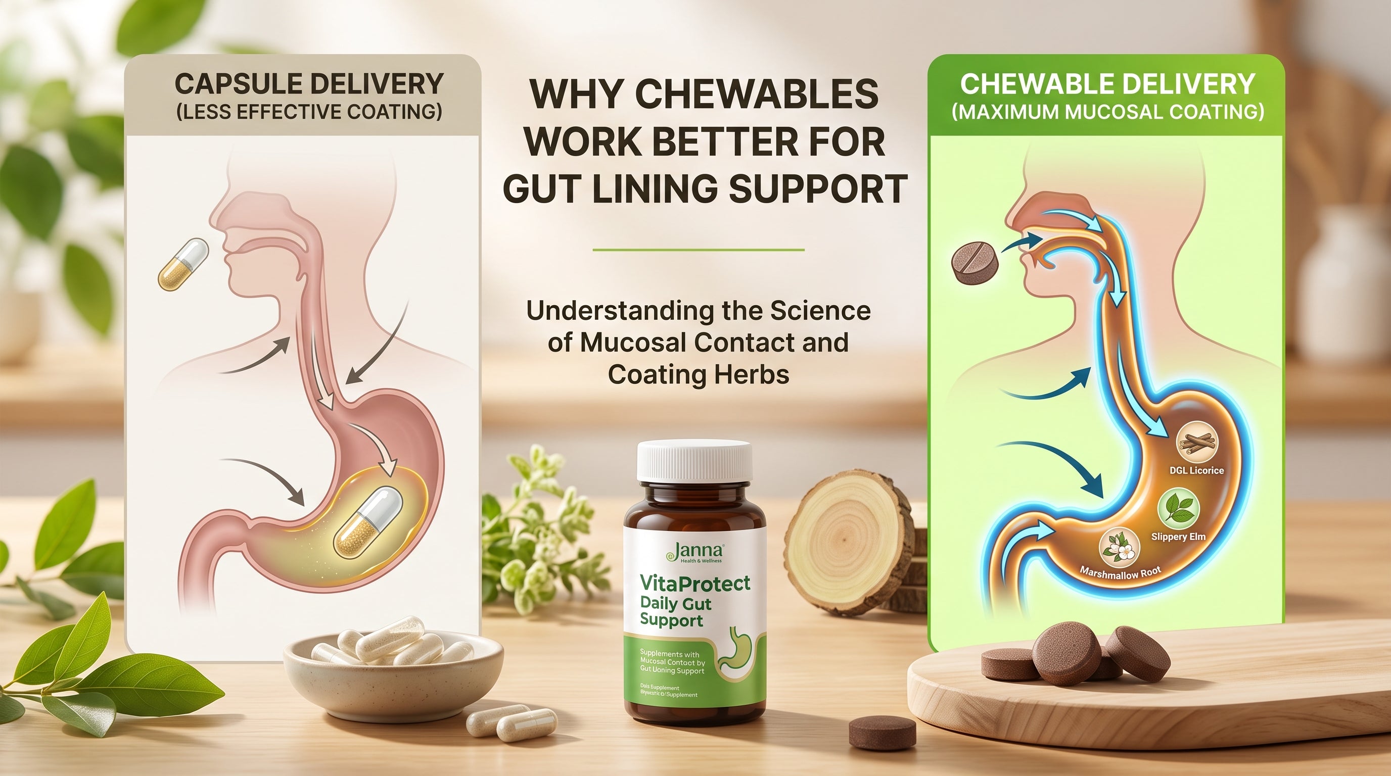 Why Chewables Work Better Than Capsules for Gut Lining Support